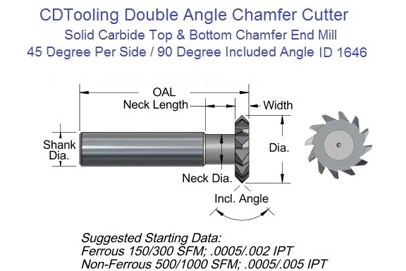 45 Degree Chamfer Tool cnc