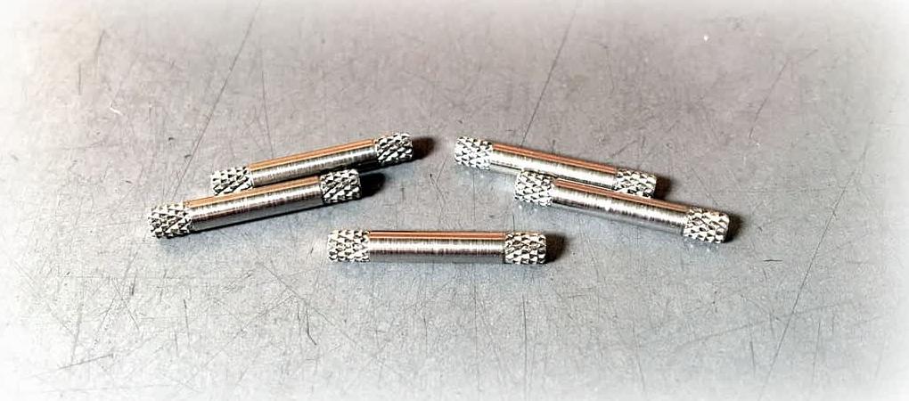 Knurled stainless steel pins Knurled stainless steel pins