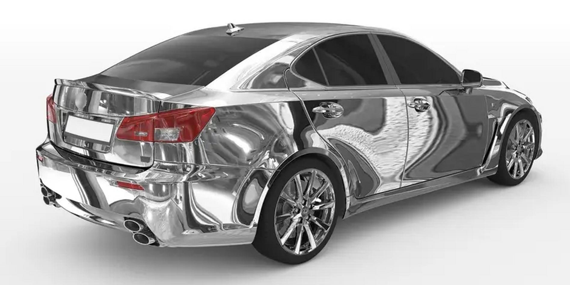chrome plating on car