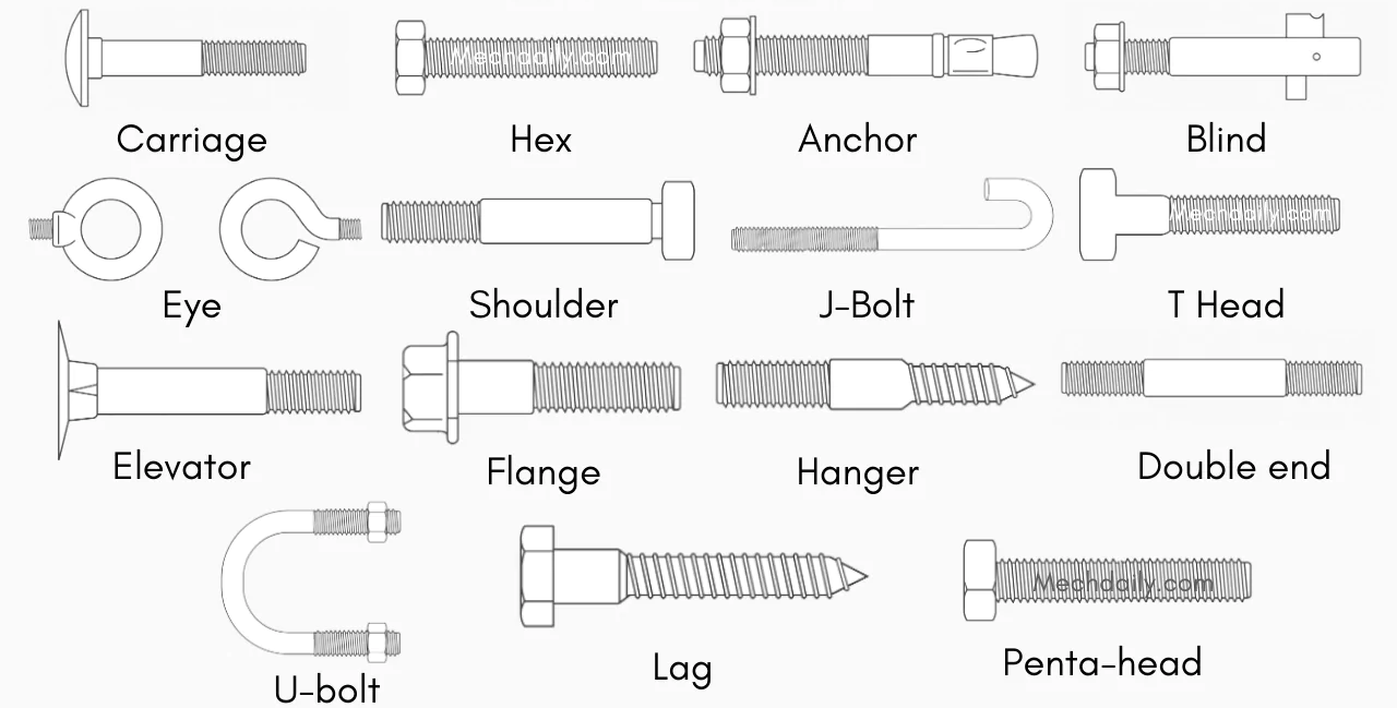 Common Types of Bolts