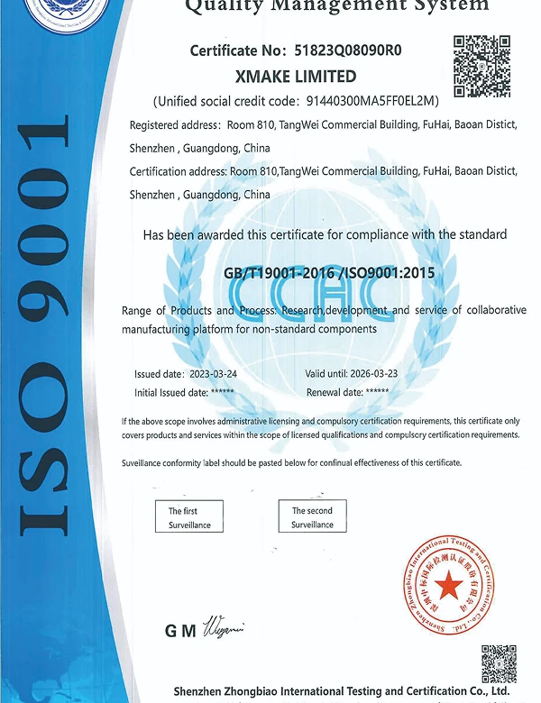 XMAKE's Manufacturing Qualifications